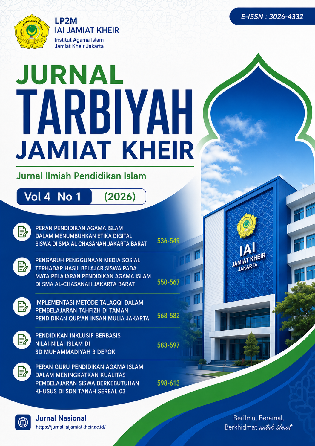 					Lihat Vol 4 No 1 (2026): Jurnal Tarbiyah Jamiat Kheir
				
